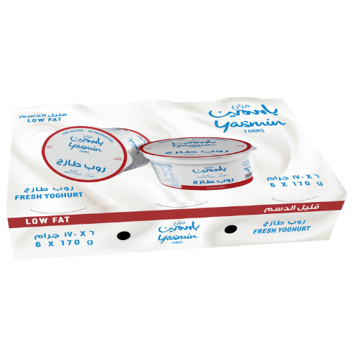 مزارع ياسمين روب بقري طازج قليل الدسم باكيت 6* 170 غ